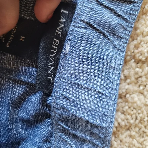 💥LANE BRYANT💥 SIZE 14 100%COTTON SKIRT WITH ZIPPER ON BACK!💥💝💝💝 - Picture 3 of 4